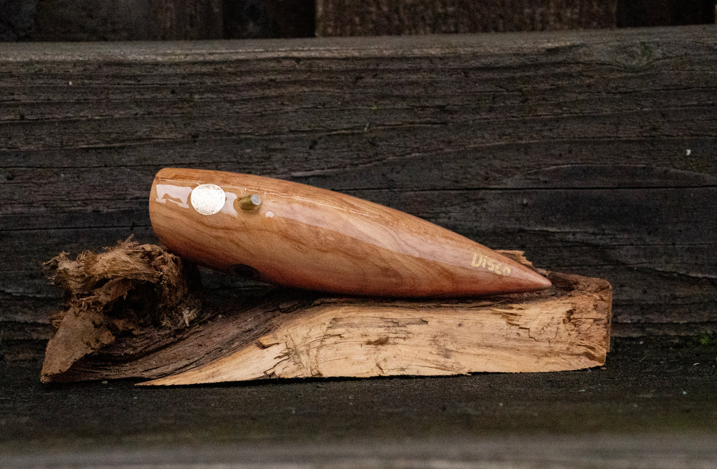 Medium Signature - Blue rainbow fleck over Yew burl with UV