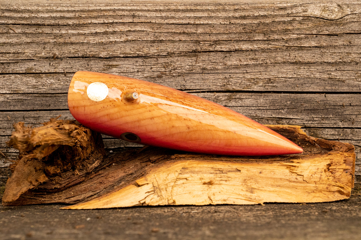 Medium Signature - Purple scale with pink stripe over yew burl with UV