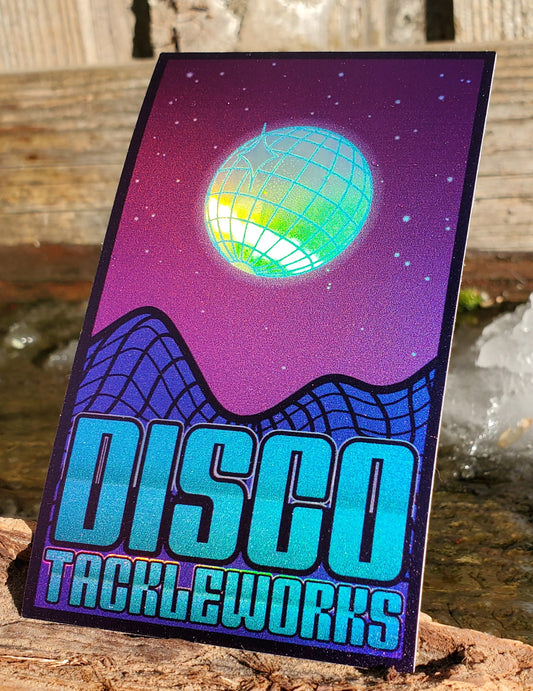 Disco Tackleworks Banner Holographic Sticker