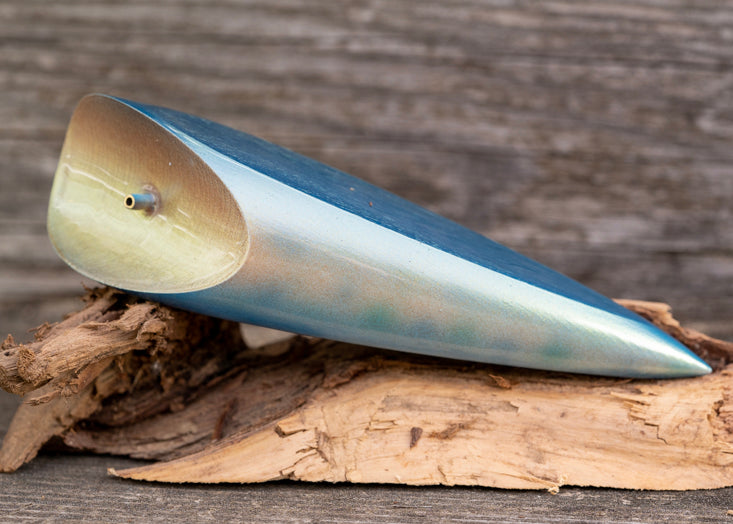 Large Flat Side Signature - Blue/Green Shift Base Gold Back with UV