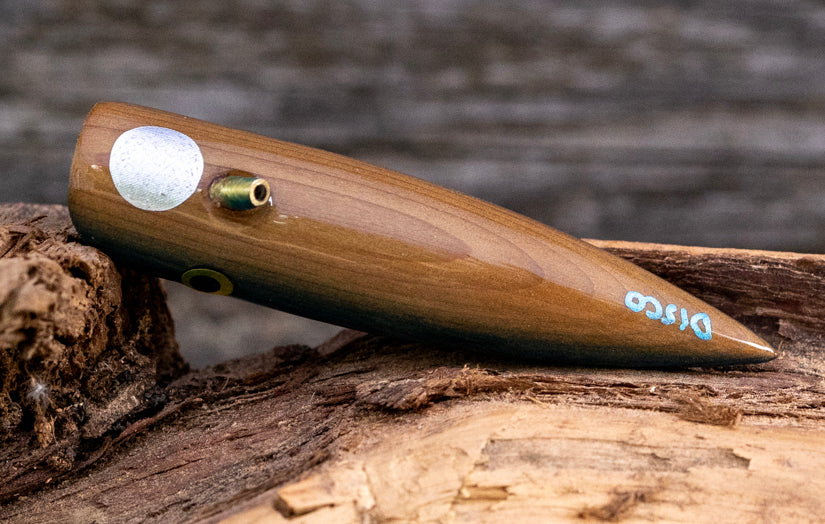 Small Signature - Raw Cedar Blue Back with UV Green Scale