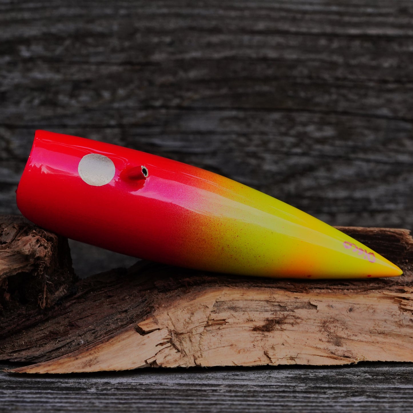 Medium Tyee Pool Special - Red Head Yellow Body with UV/Glow