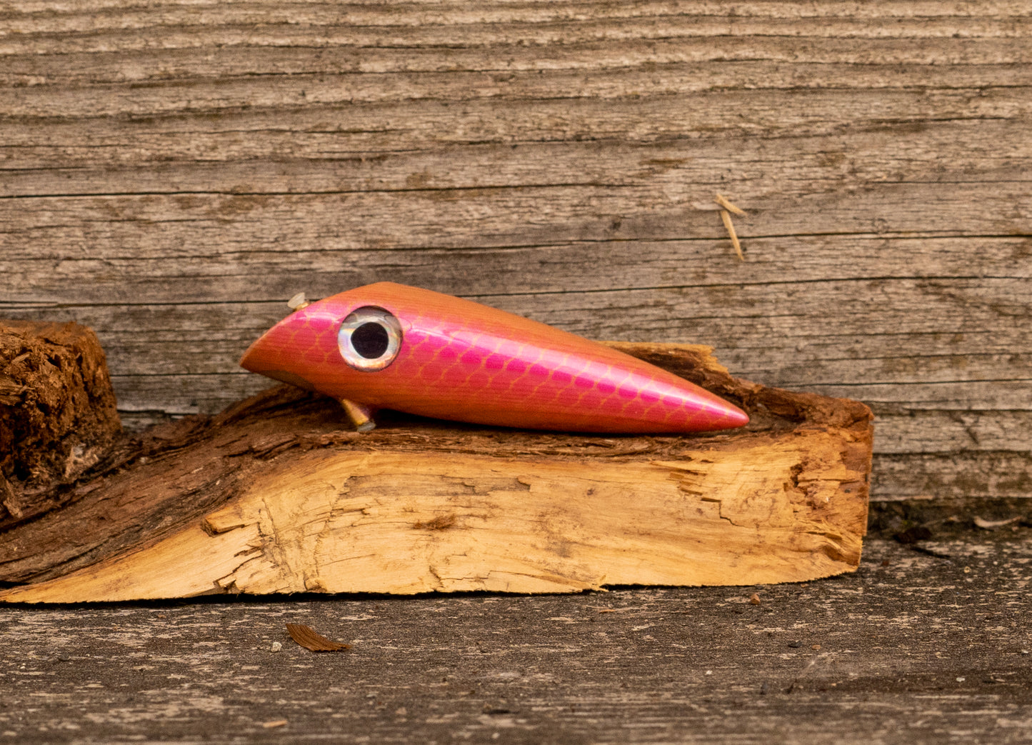 3.5 inch Custom - Gold back with pink scale with UV