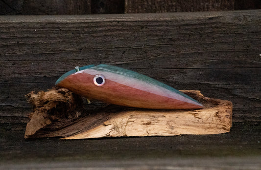 Medium Signature - Blue rainbow fleck over Yew burl with UV