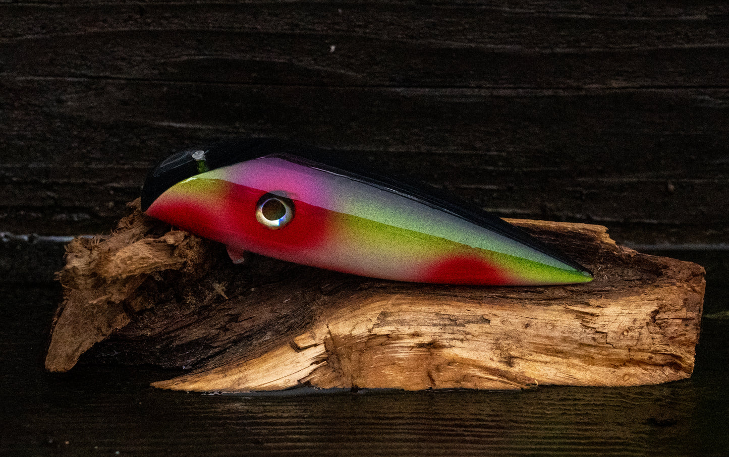 Medium Tyee Pool Special - Black colour shifting back with green and red accents with UV