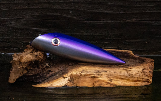 4.5 inch Custom - Blue scale back with purple stripe with UV