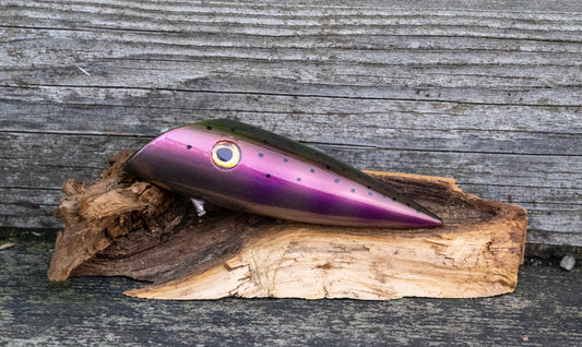 Medium Signature - Trout replica with dark back and parr marks with UV