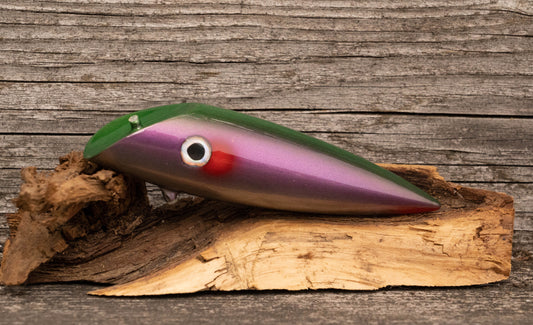 Medium Signature - Green rainbow fleck back with red accents with UV